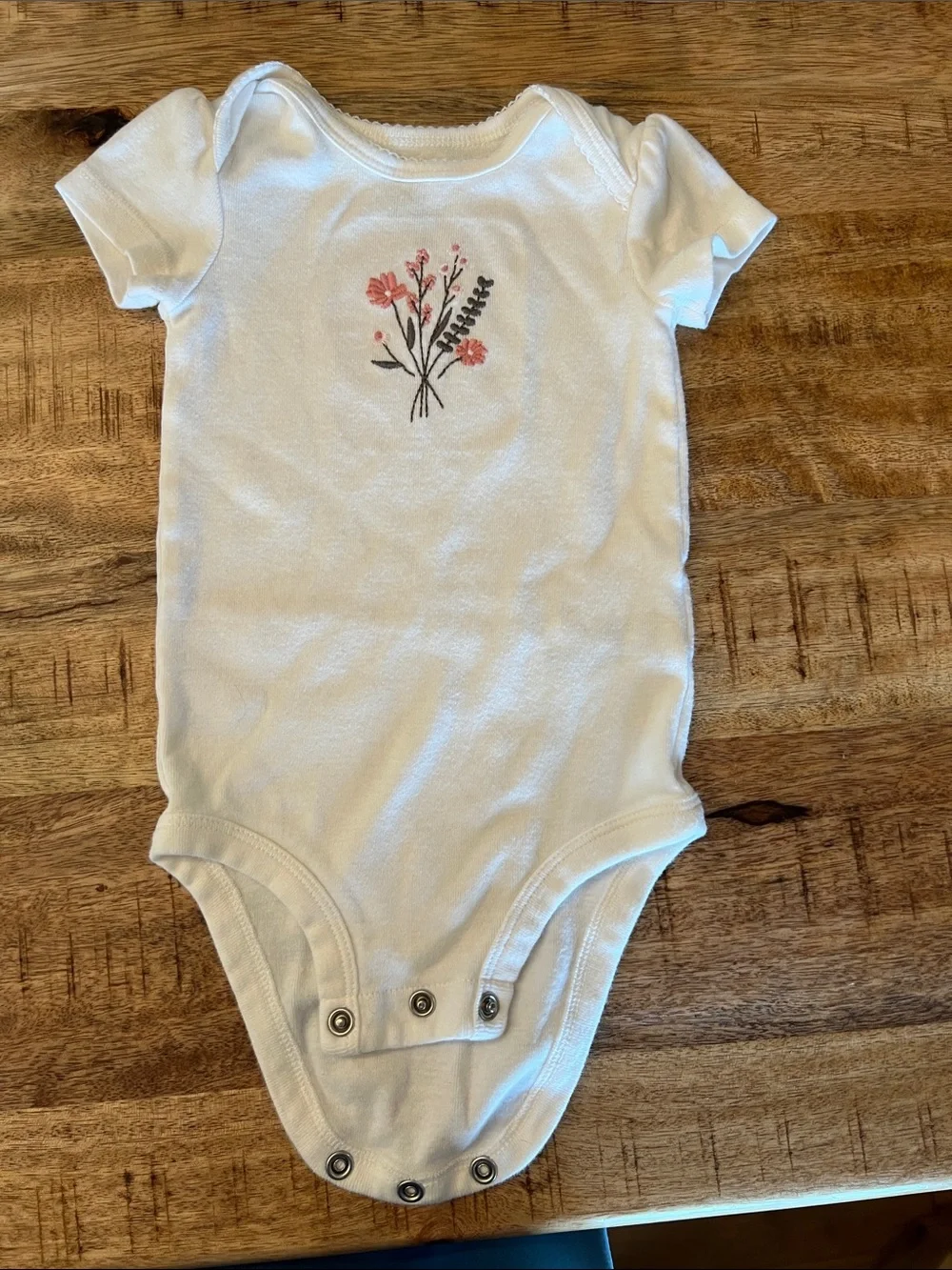 Carter's Baby One-Piece Bodysuits in White, Pink, and Sage Green